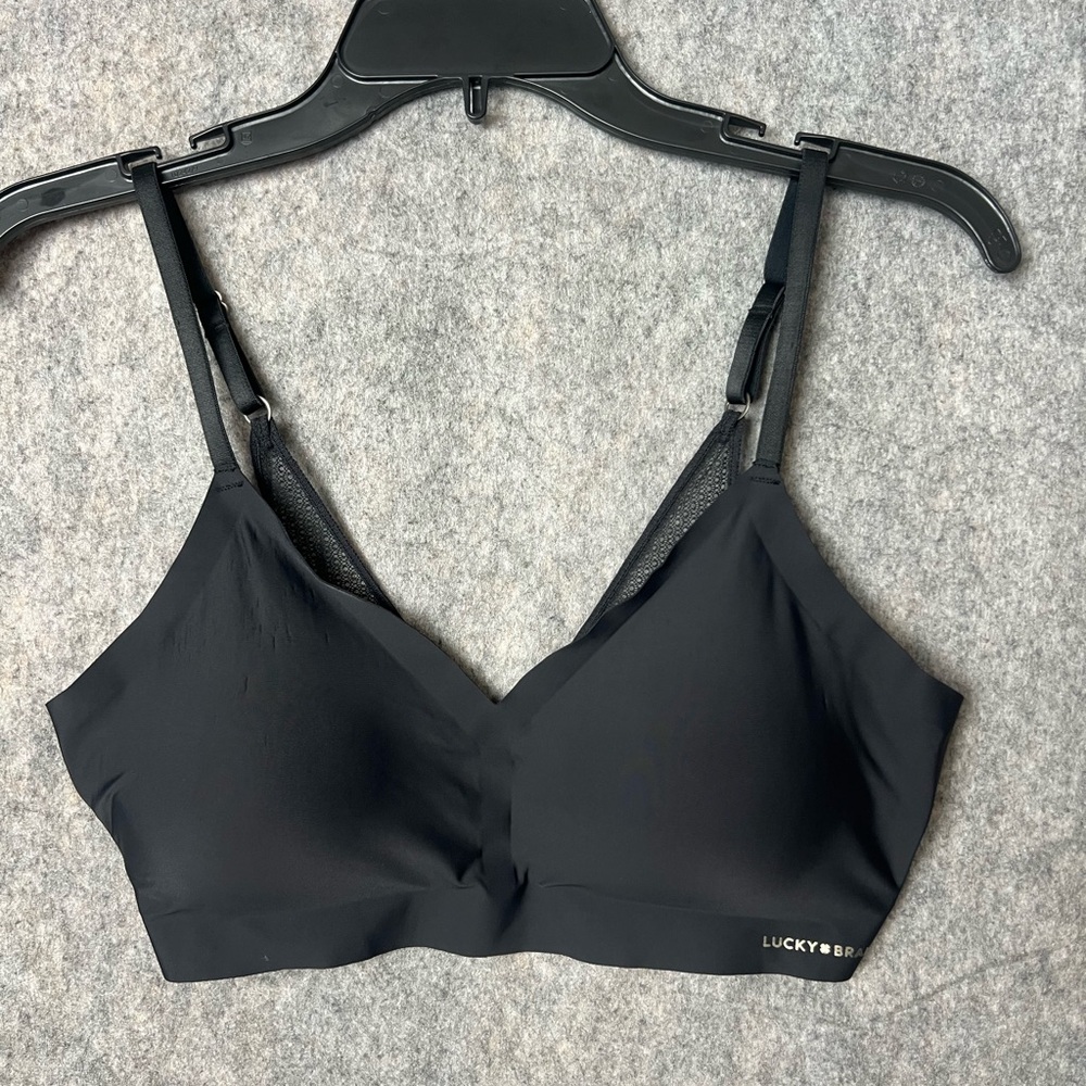 Lucky Brand Woman XL triangle‎ bralette lightweight wire-free comfort Bra